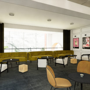 rendering of SH room for lobby renovation.